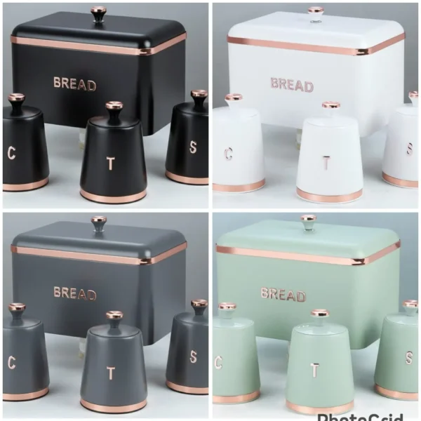 Elegant Bread Bin & Canister Set