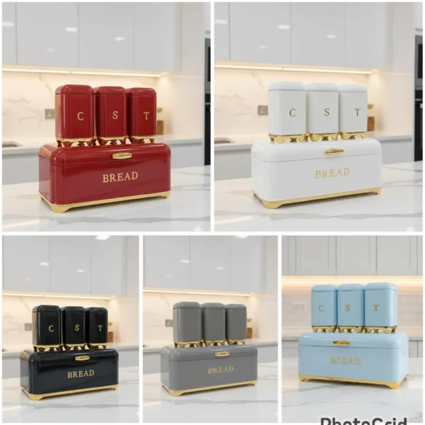 Bread bin with canister set