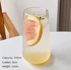 ribbed juice glasses