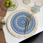 Boho Style Jute Table Placemats 6 boho jute placemats