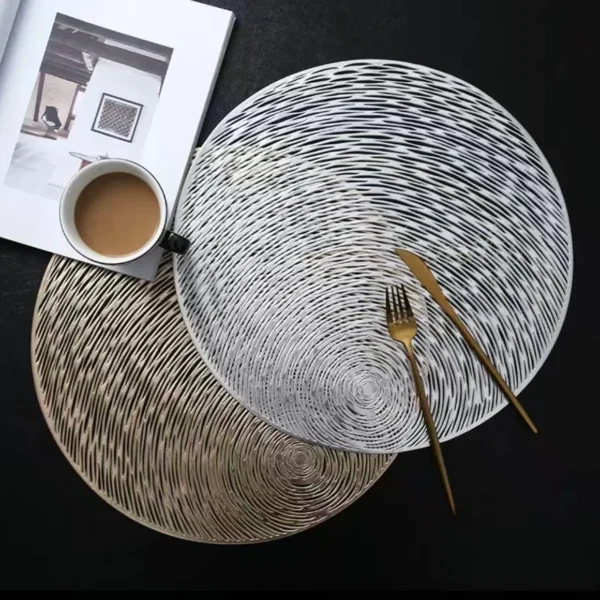 6 Pcs Nordic Hollow PVC Table Mat Set