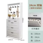 Multi-Function Hallway Shoe Cabinet with Coat Rack 3 Entryway shoe storage cabinet