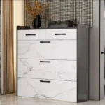 Bucket flip shoe rack