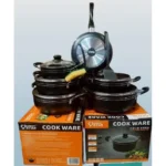 Great Star 14 Piece Black Cookware Set