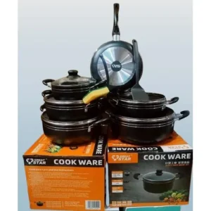 Great Star 14 Piece Black Cookware Set