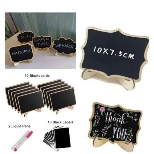 Unique House Collection – Affordable Home & Kitchenware Online Kenya 10 Black Bamboo Food Label Board Set