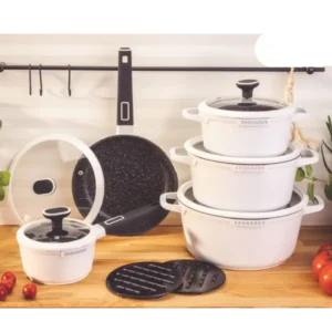 Edenburg 12pc Cookware Set White Kenya