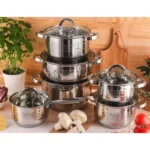 12pc Edenburg Stainless Steel Cookware Set