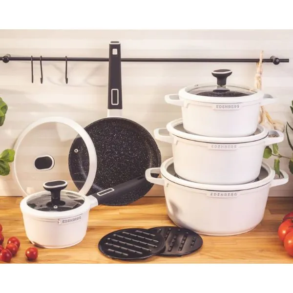 Edenburg 12pc Cookware Set White Kenya