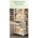 Kitchen storage rack with wheels