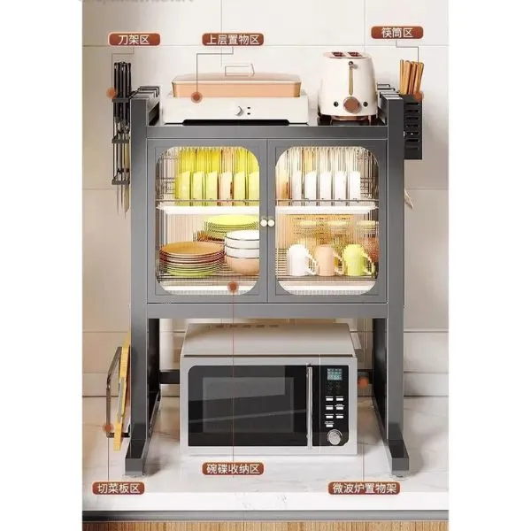 Modern kitchen storage rack microwave stand
