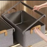Foldable storage box with lid
