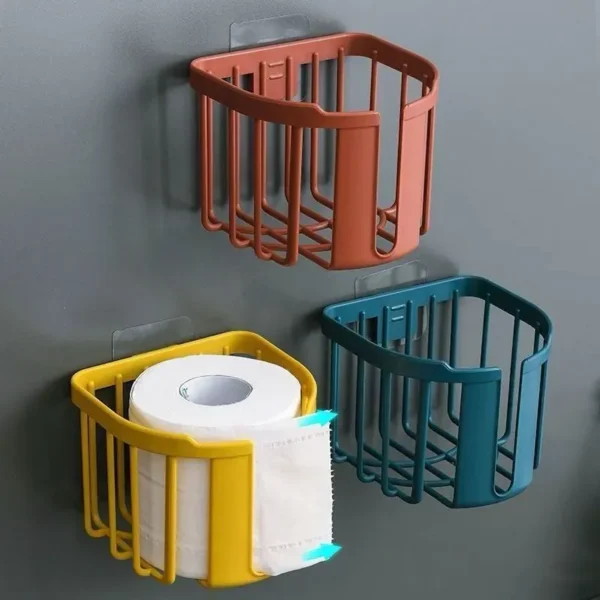 Adhesive toilet roll holder