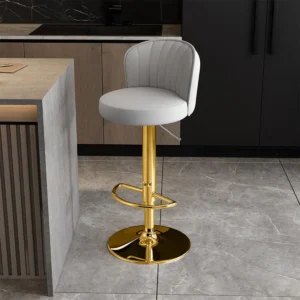Luxury European Leather Bar Chair