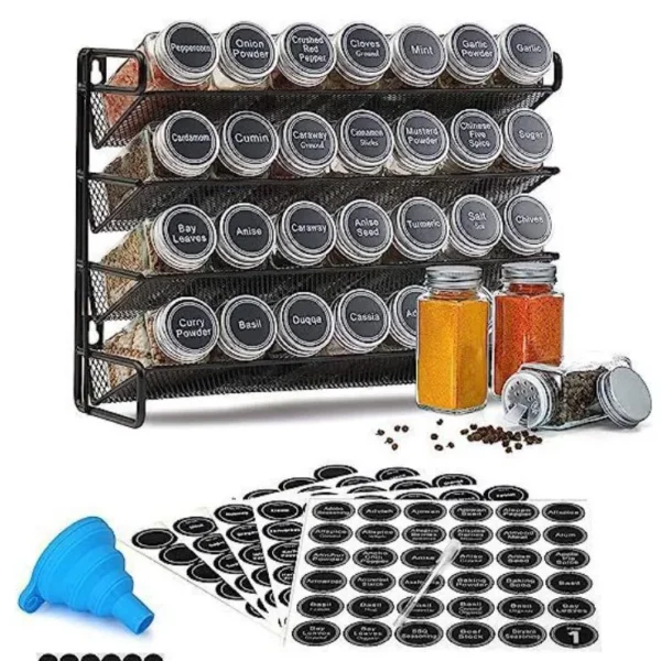 4 Layer Spice Rack with 28 Bottles