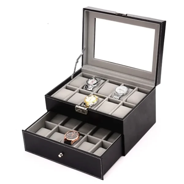 20 Slot Leather Watch Organizer