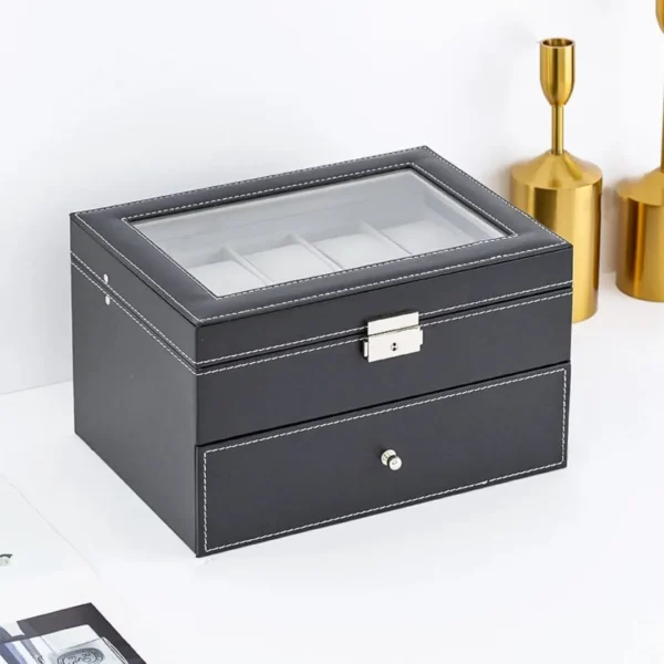 Watch display case with lock