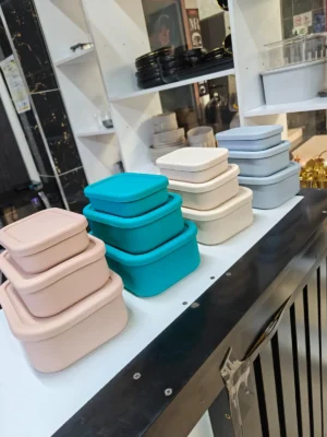 Leak Proof & Food Grade Silicone Lunch Box Set 1 Food Grade Silicone Lunch Box Set