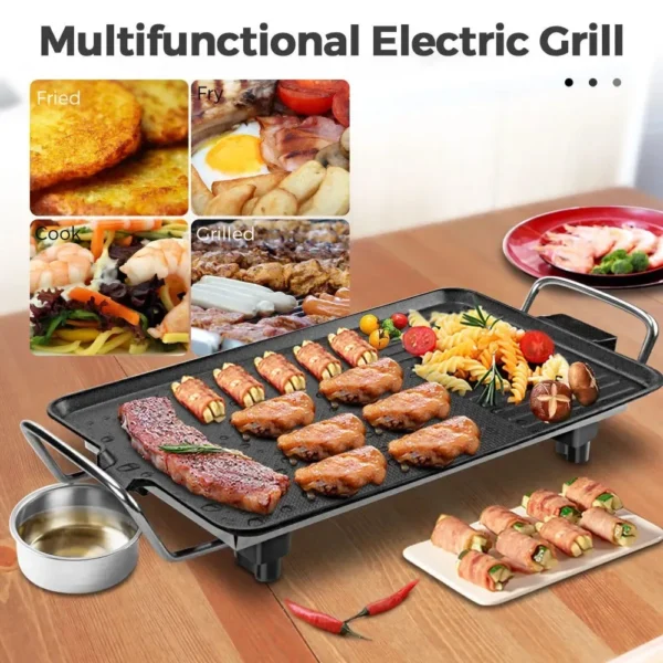 Smokeless electric grill