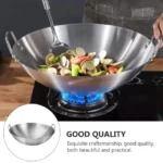Aluminum wok frying pan