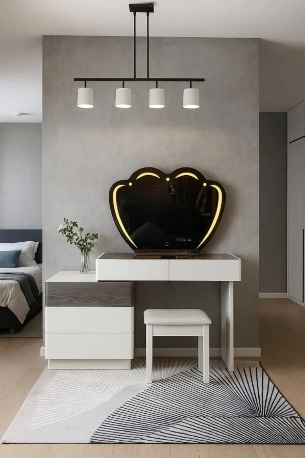 Sleek Retractable Dressing Table