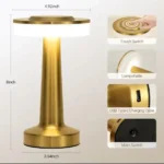 Dumbbell USB Rechargeable Table Lamp 5 Dumbbell USB rechargeable table lamp