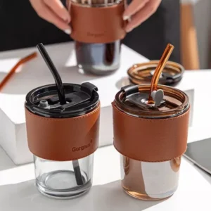 Slub Glass Smoothie Cup 450ml