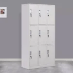 9 Locker Metallic Office Cabinet