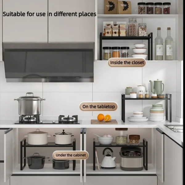 Adjustable metal storage shelf