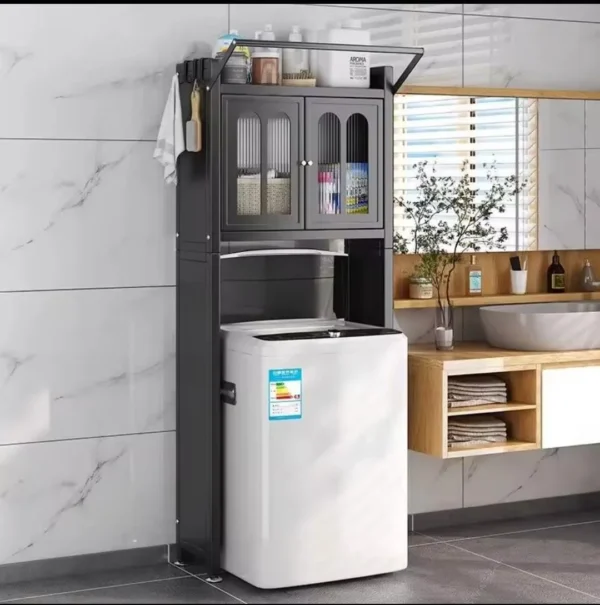 Washing Machine Organizer with Dust-Proof Locker
