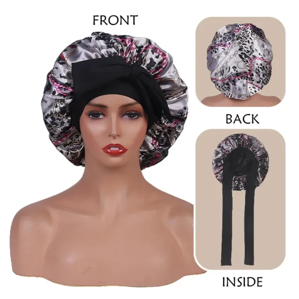 Adjustable tieback sleep bonnet