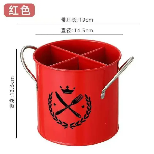 White cutlery holder