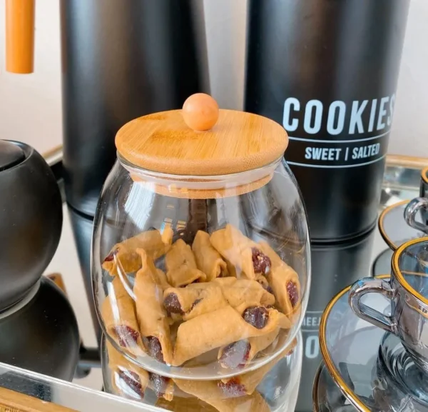 Glass Jar Canisters with Airtight Bamboo Lid
