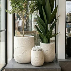 Elegant 3-Piece Ceramic Vase Set