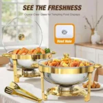 Gold accent chafing dish