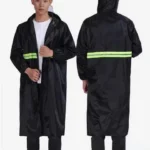 Long Black Adult Waterproof Raincoat