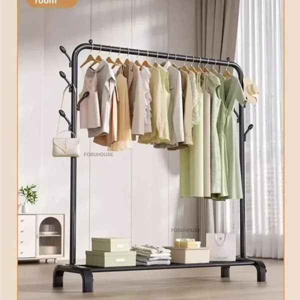 Unique House Collection – Affordable Home & Kitchenware Online Kenya 4 Single Rail Garment Rack with Side Hooks