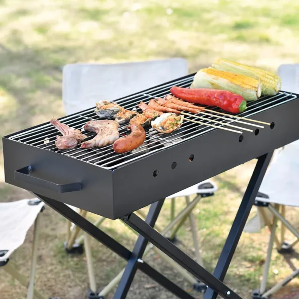 Barbecue Grill with Manual Air Blower