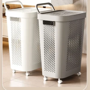Rolling Laundry Hamper with Lid
