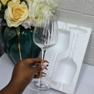 High Quality Ribbed Wine Glasses