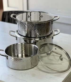 UAKEEN 6PCS Stainless Steel Cookware Set
