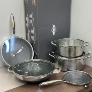 UAKEEN Stainless Steel 9PCS Cookware Set