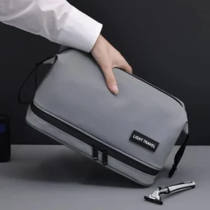Double layer makeup bag