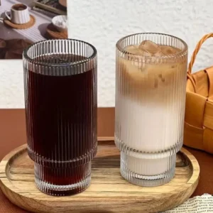 Ribbed Aesthetic Crystal Glasses