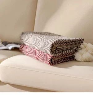 Sofa bed knitted throw