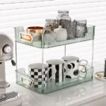 2-Layer Multipurpose Gold Organizer 15 cosmetic storage rack Kenya