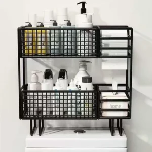 double layer bathroom rack