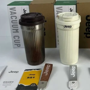 550ml (20oz) Jeep Thermos Cup with Straw