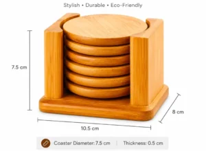 wooden drink coasters