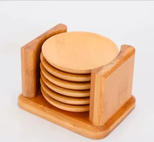 Elegant Bamboo Coaster Set 1 Elegant Bamboo Coaster Set